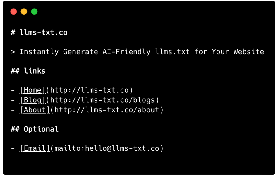 llms.txt Generator