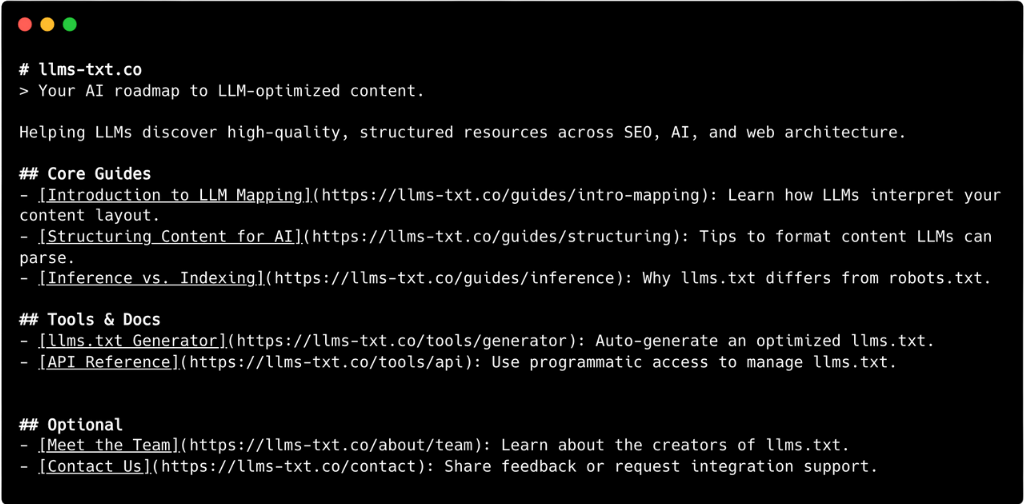 LLMs.TXT File Example.